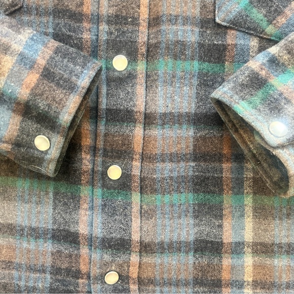 VTG PENDLETON Men XL High Grade Western Wear CANYON Shirt Virgin Wool Snap Front - Picture 8 of 16